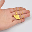 Iran Map with cities Pendant Necklace