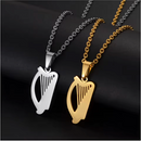 Irish Harp Symbol Pendant Necklace