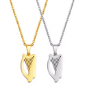 Irish Harp Symbol Pendant Necklace