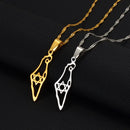 Israel Map With Hexagram Pendant Necklace
