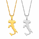 Italy Map Pendant Necklace