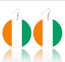 Ivory Coast Flag Drop Earrings