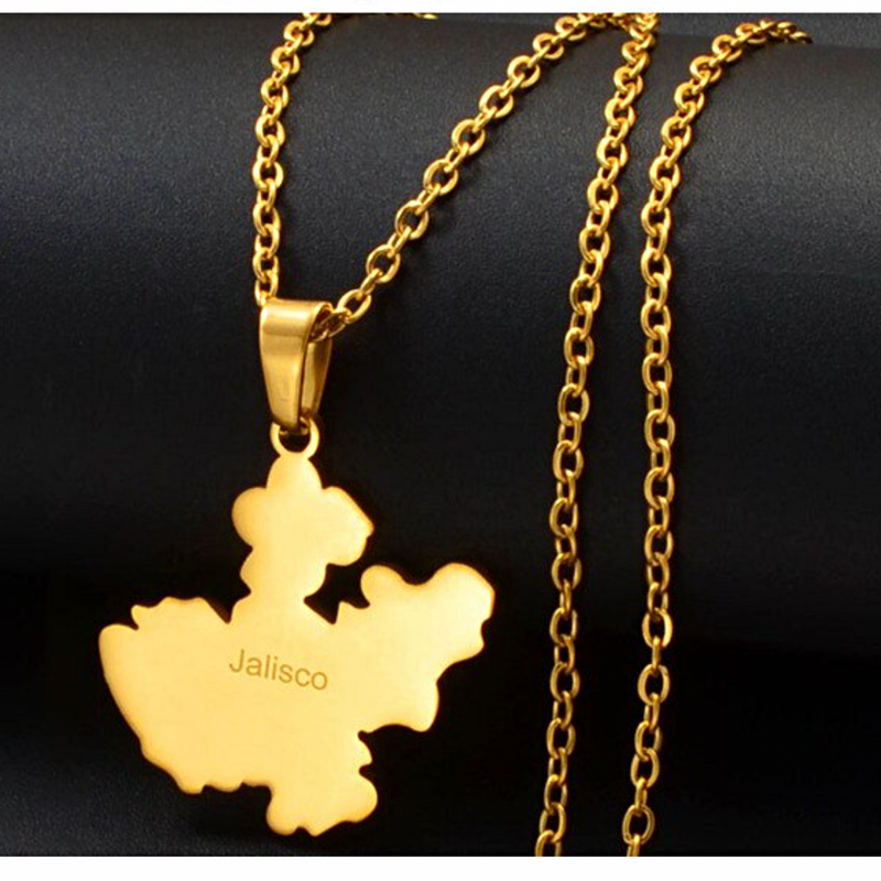 Mexico States Map Pendant Necklace