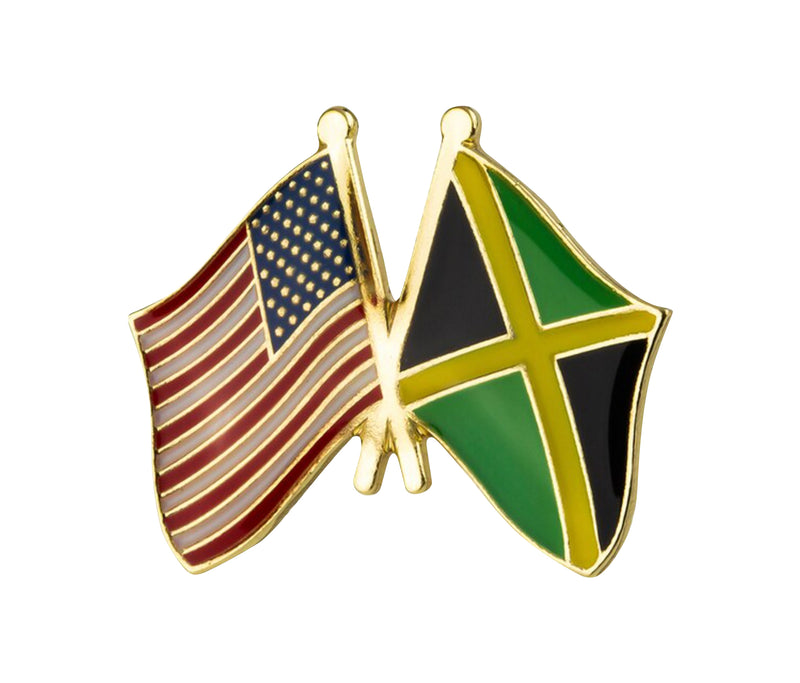 Jamaica & USA Friendship Flag Lapel Pin
