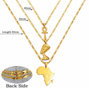 DEALS: Set of 3 - Africa Map / Nefertiti / Ankh Necklaces