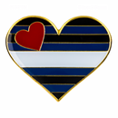 LGBTQIA+ Gay Flag Pride Heart Lapel Pin