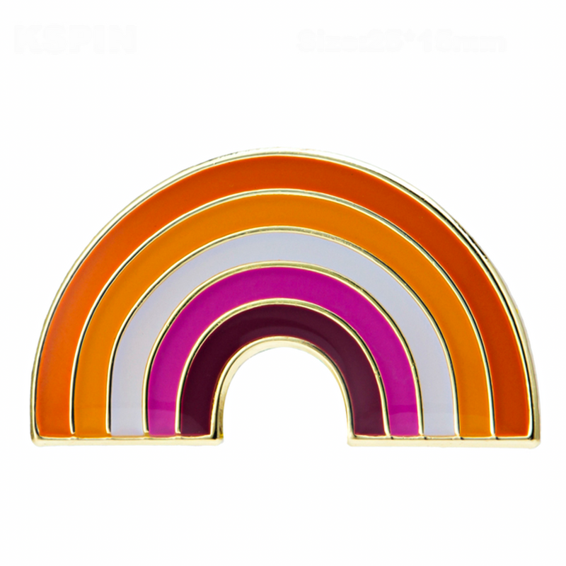 Lesbian Pride Flag Rainbow Lapel Pin