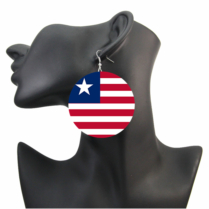 Liberia Flag drop Earrings