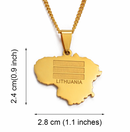 Lithuania Map Pendant Necklace