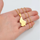 Luxembourg Map with cities Pendant Necklace