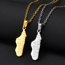 Madagascar Pendant Necklace with Cities