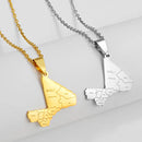 Mali Map with Cities Pendant Necklace
