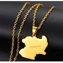 Mexico States Map Pendant Necklace