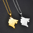 Montenegro Map Pendant Necklace