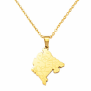 Montenegro Map Pendant Necklace