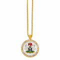 Nigeria Flag Emblem Pendant Necklace