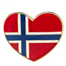 Norway Flag Heart Shape Lapel Pin