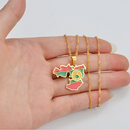 Oromia Map with Flag Pendant Necklace