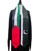 Palestine & Pakistan Mixed Flags Graduation Stole