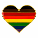 LGBTQIA+ Gay Flag Pride Heart Lapel Pin
