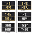 Pronouns Lapel Pin - He/Him She/Her They/Them Pins