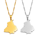 Punjab Map Pendant Necklace