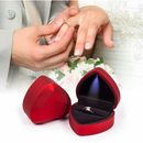 Heart-Shaped LED Light Gift ring box