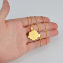 Romania Map with Cities Pendant Necklace