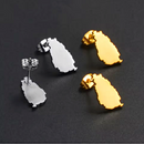Saint Lucia Map Stud Earrings