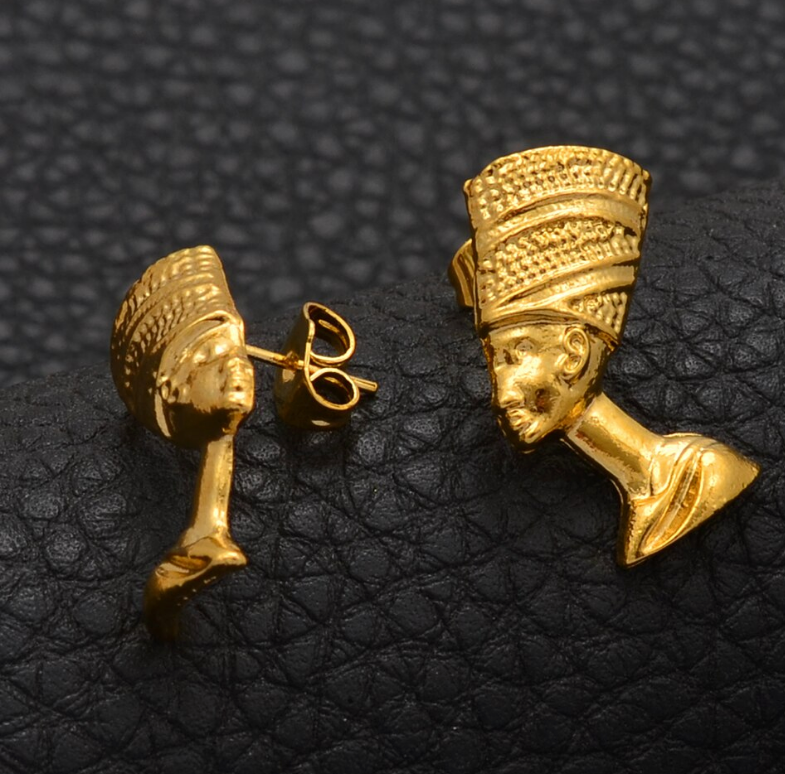 Egyptian Queen Nefertiti Stud Earrings