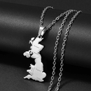 United Kingdom Map with Cities Pendant Necklace