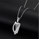 Irish Harp Symbol Pendant Necklace
