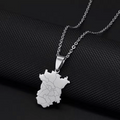 Russia Chechnya Map Pendant Necklace