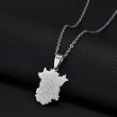Russia Chechnya Map Pendant Necklace