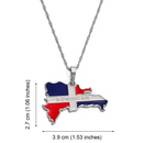 Dominican Republic Map Pendant Necklace