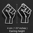 Black Lives Matter Power Fist Stud Earrings