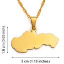 Slovakia Map Pendant Necklace