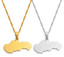 Slovakia Map Pendant Necklace