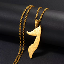 Somalia Map with Cities Pendant Necklace
