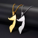 Somalia Map with Cities Pendant Necklace