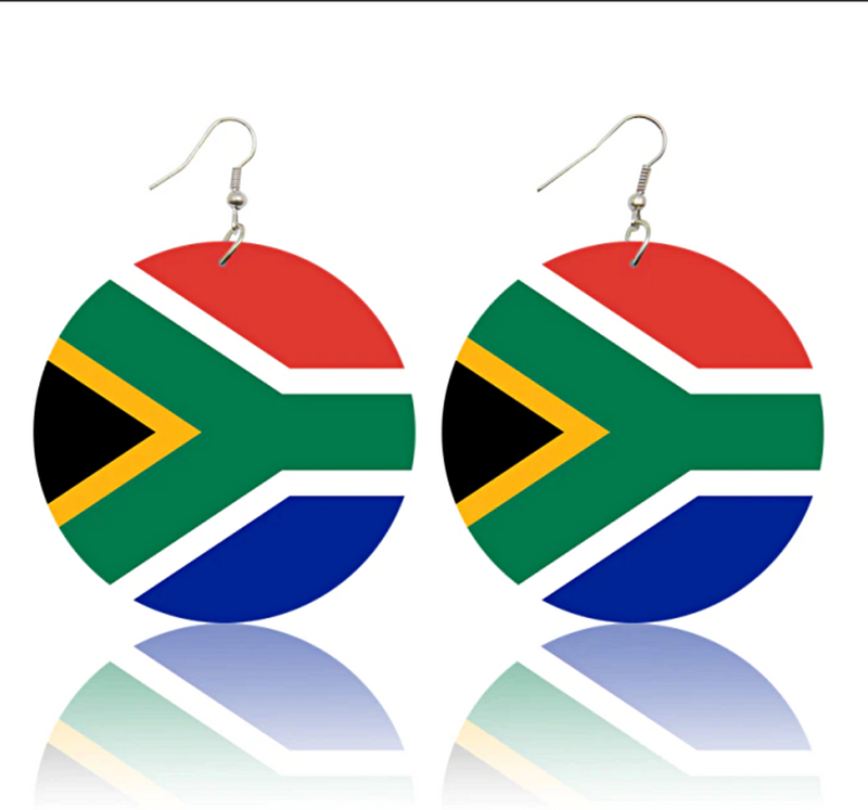 South Africa flag drop Earrings
