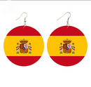 Spain Flag Drop Earrings