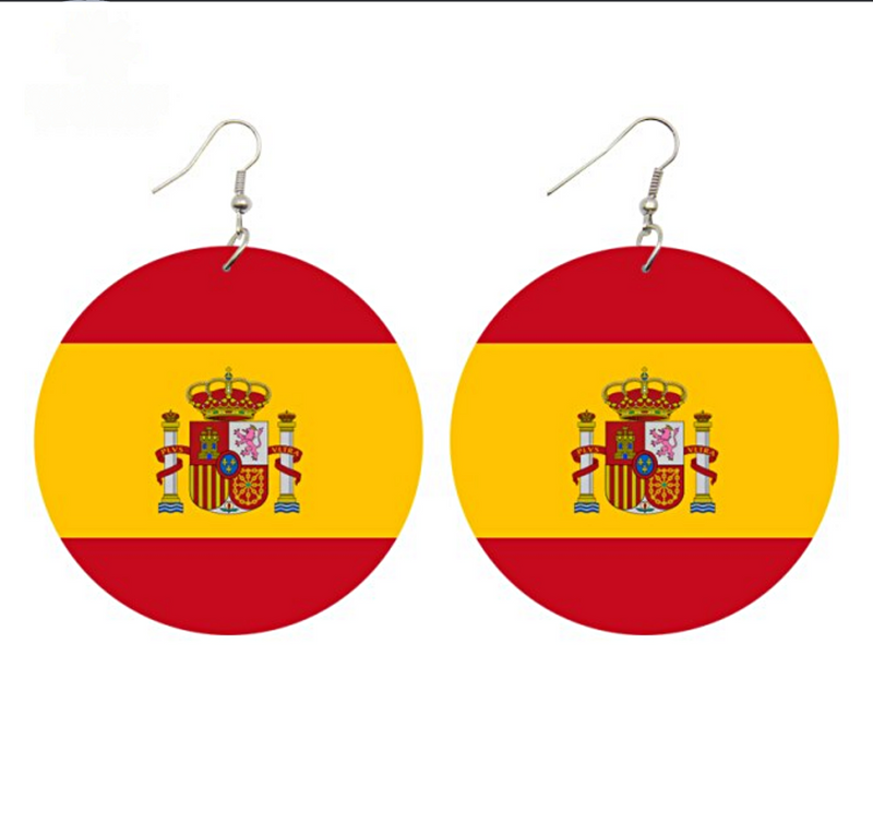 Spain flag drop Earrings