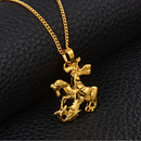 Saint-George Slaying The Dragon Pendant Necklace