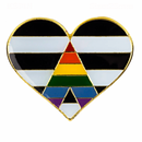 LGBTQIA+ Gay Flag Pride Heart Lapel Pin