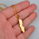 Sweden Map Pendant Necklace