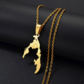Tamil Eelam Map Pendant Necklace