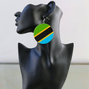 Tanzania Flag Drop Earrings