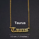 Horoscope Zodiac Sign Pendant Necklace