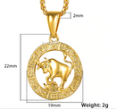 Zodiac Horoscope Pendant Necklace
